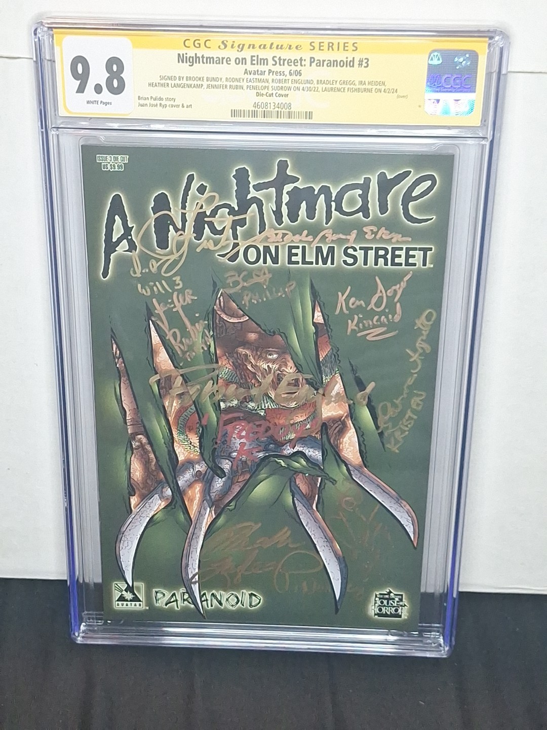 SIGNED BY ROBERT ENGLUND & 9 CAST FROM PART 3 NIGHTMARE ON ELM STREET #1 CGC 9.8 SIGNED BY ROBERT ENGLUND & 9 CAST FROM PART 3 NIGHTMARE ON ELM STREET #1 CGC 9.8
