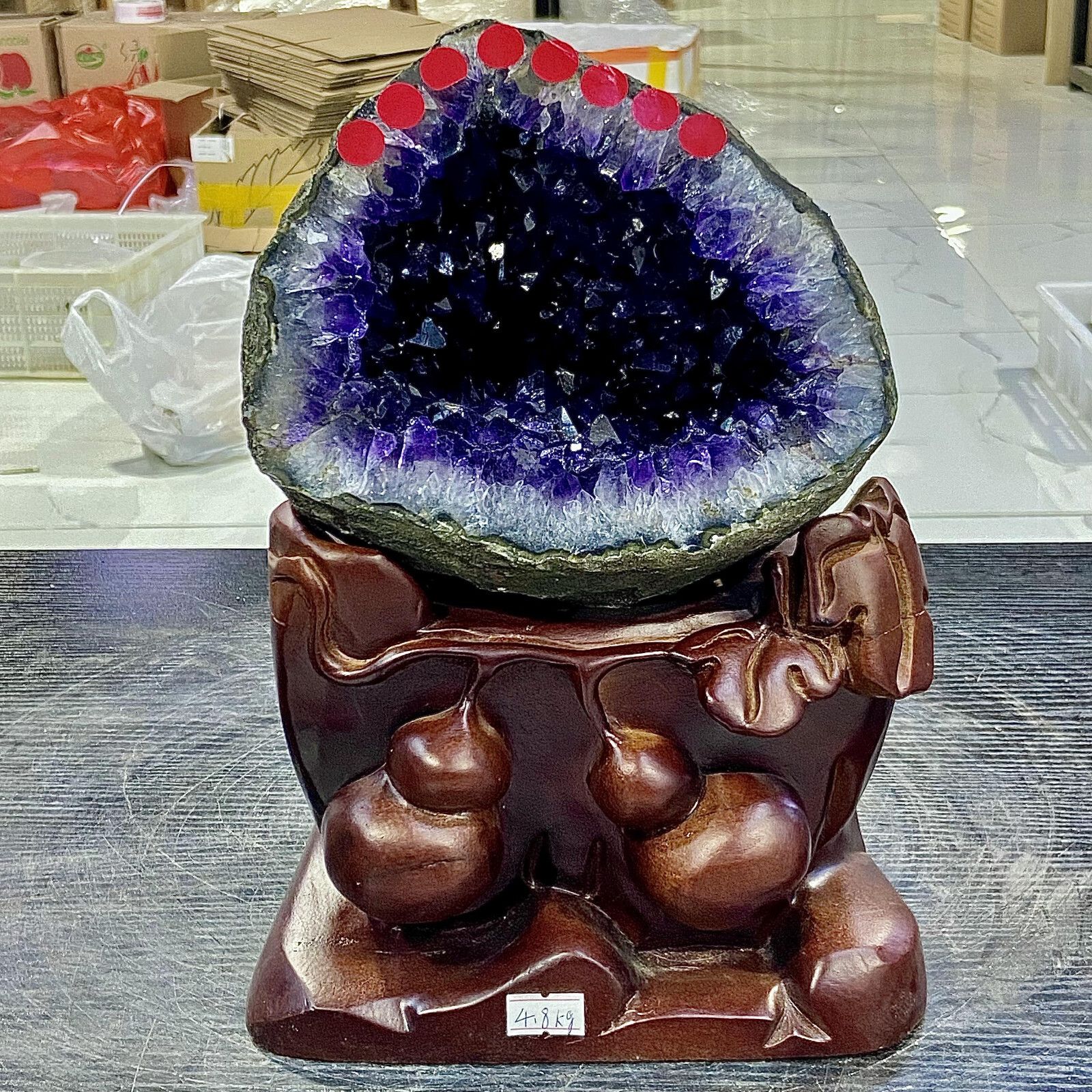 10.44LB TOP Natural Amethyst Crystal Money Bag Quartz Crystal Collector\'s Grade+ 10.44LB TOP Natural Amethyst Crystal Money Bag Quartz Crystal Collector\'s Grade+