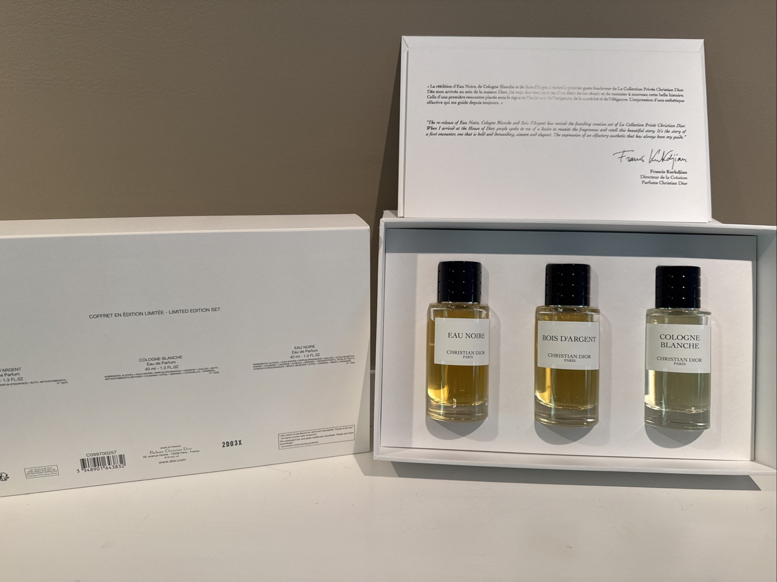 DIOR Re-release Bois D’Argent, Cologne Blanche, Eau Noire - Francis Kurkdjian DIOR Re-release Bois D’Argent, Cologne Blanche, Eau Noire - Francis Kurkdjian