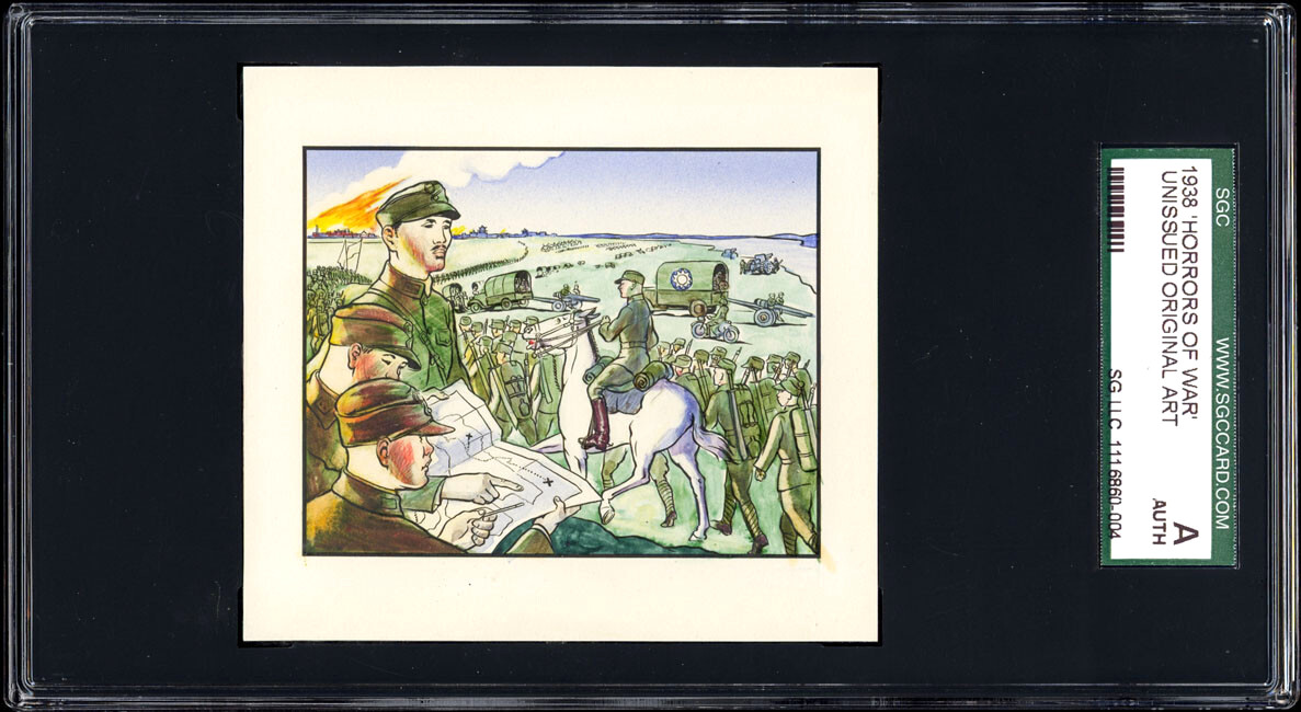 1938 Horrors of War original artwork from high# unissued cards w/Chiang Kai-shek 1938 Horrors of War original artwork from high# unissued cards w/Chiang Kai-shek
