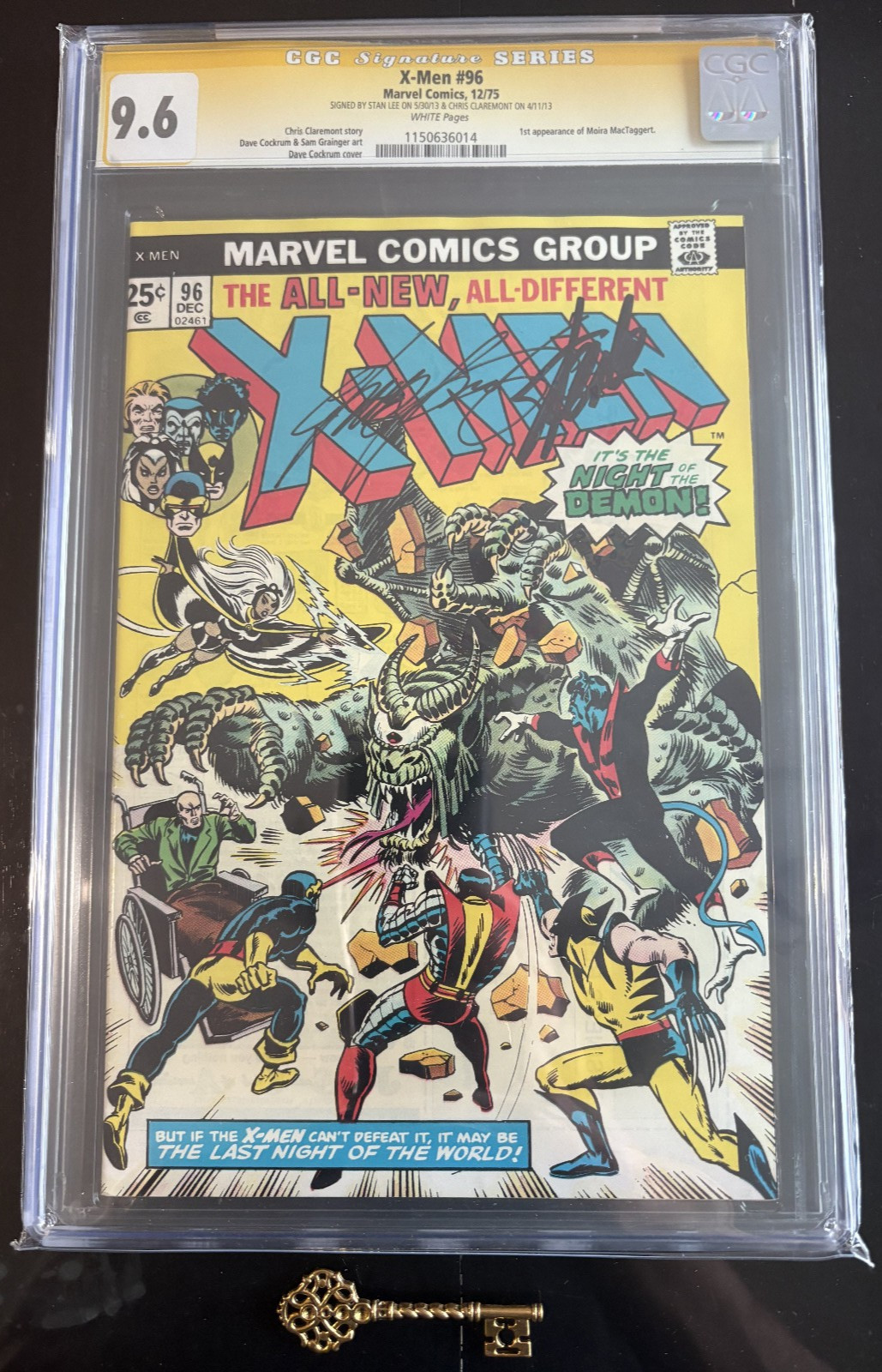 X-Men #96 CGC 9.6 Signed 2x by Chris Claremont & Stan Lee - 1st Moira MacTaggert X-Men #96 CGC 9.6 Signed 2x by Chris Claremont & Stan Lee - 1st Moira MacTaggert