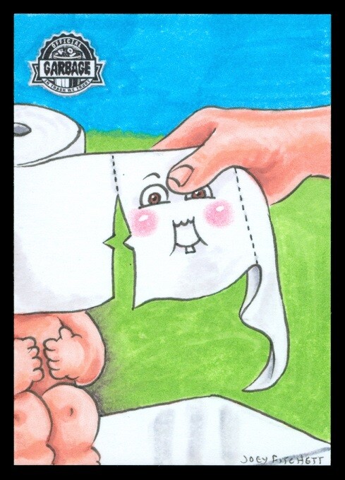 2021 GARBAGE PAIL KRASHERS 2 GPK WILLY WIPE-OUT JOEY FITCHETT SKETCH 1/1