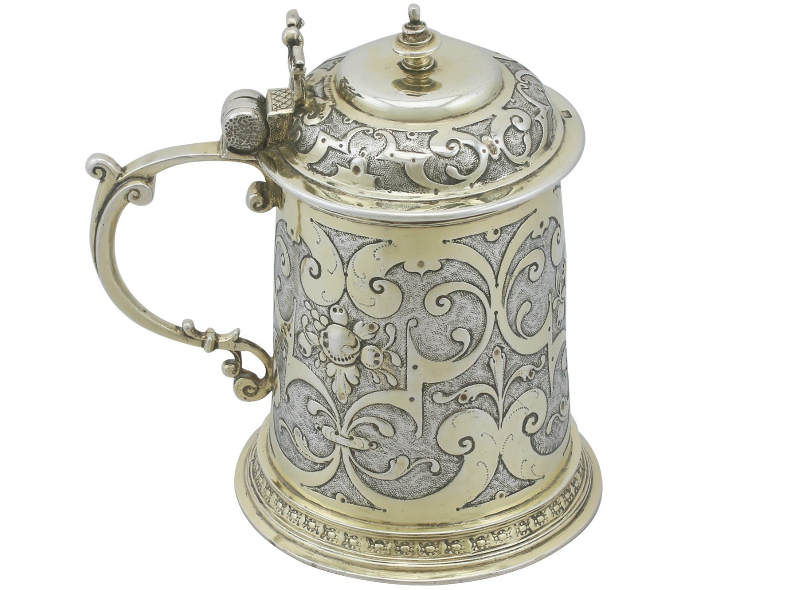 Antique German Silver Tankard Circa 1610