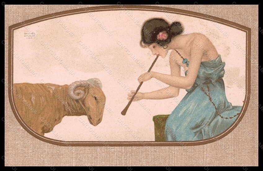 Artist Signed Illustratori R. Kirchner Lady Fables E.2-6 postcard VK5443 Artist Signed Illustratori R. Kirchner Lady Fables E.2-6 postcard VK5443