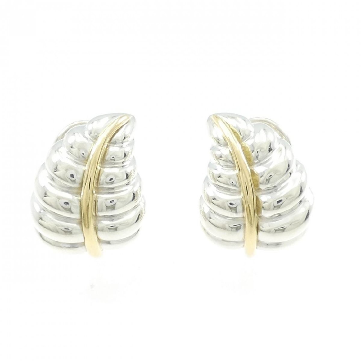 Tiffany Vintage 925/750YG Gold Silver Earrings 21mm x 16mm Unused