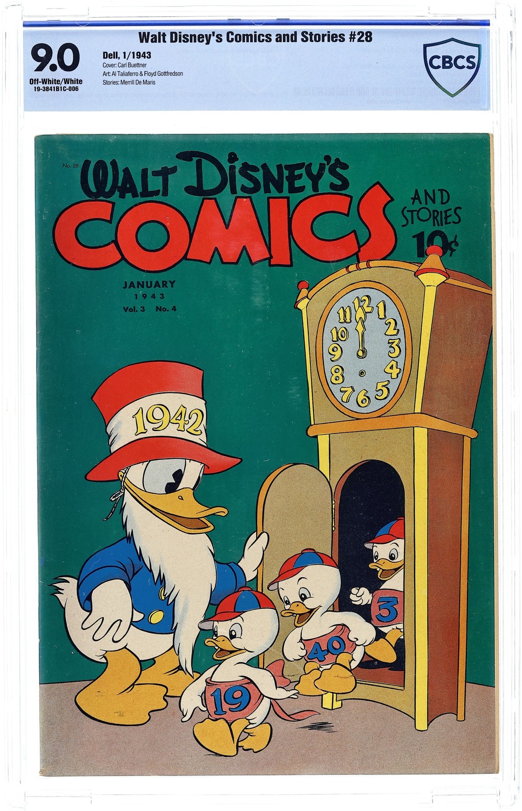 Walt Disney's Comics and Stories #28 CBCS 9.0 1943 19-3841B1C-006 Walt Disney's Comics and Stories #28 CBCS 9.0 1943 19-3841B1C-006
