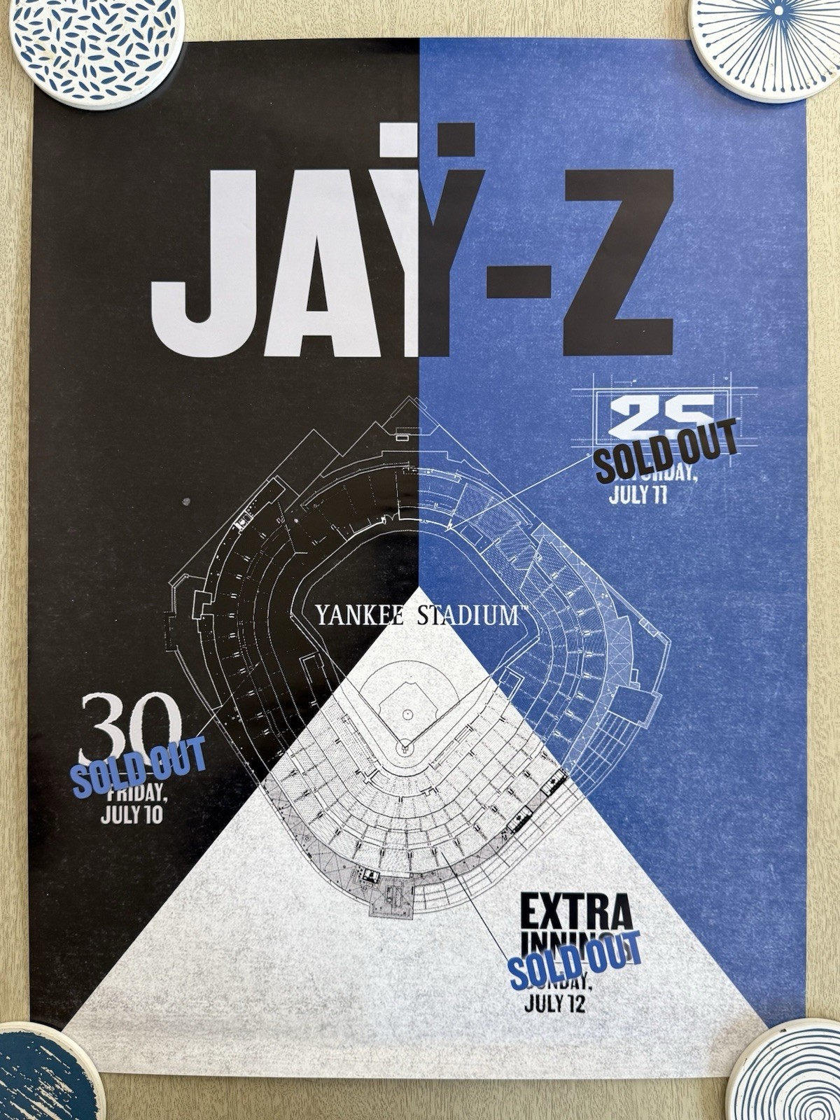 JAŸ-Z30 - Official Yankee Stadium Concert Poster - July 10th-12th - 18” x 24” JAŸ-Z30 - Official Yankee Stadium Concert Poster - July 10th-12th - 18” x 24”
