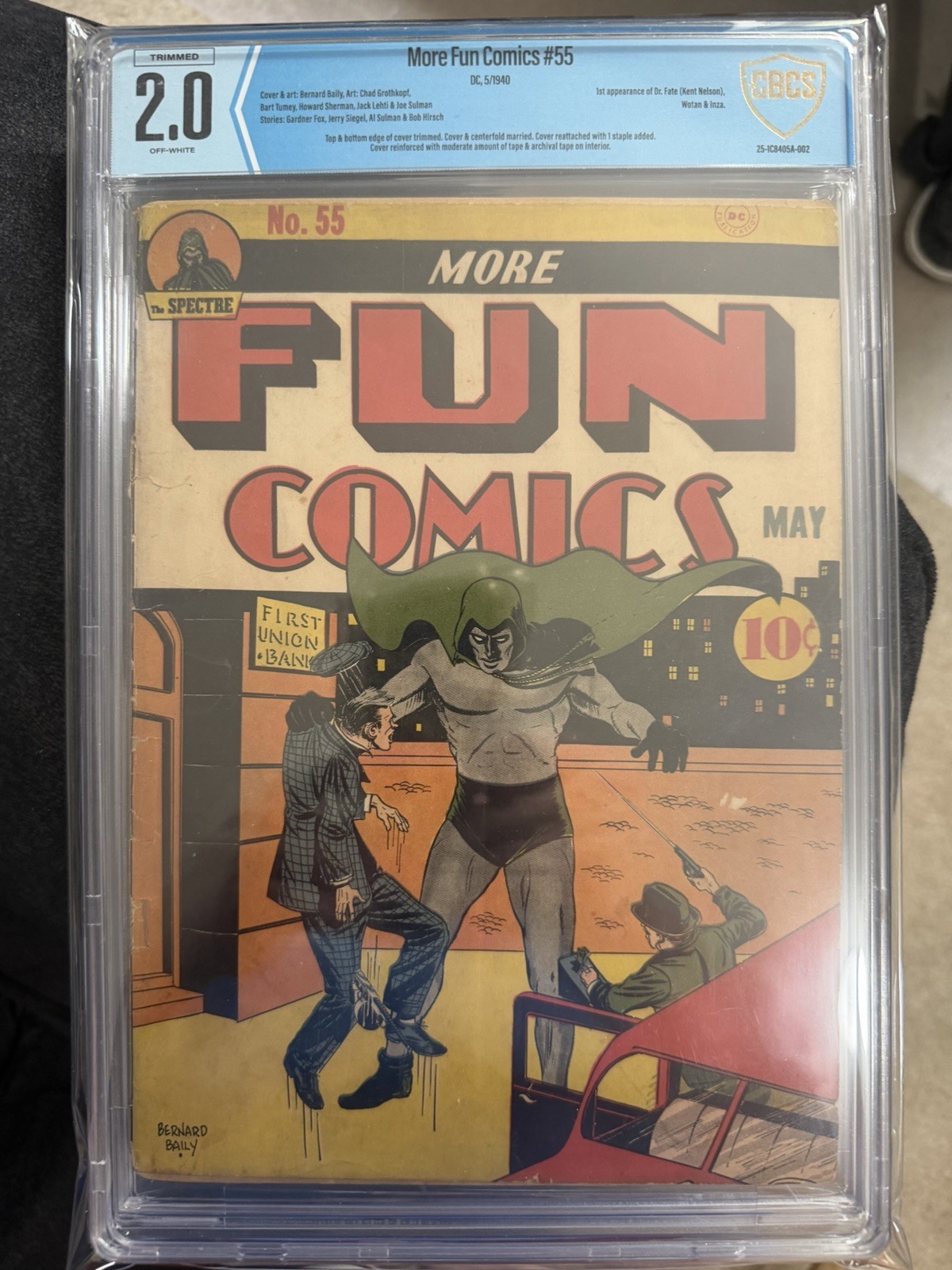 More Fun Comics #55 DC 1940 1st Appearance of Dr. Fate CBCS 2.0 Trimmed Married More Fun Comics #55 DC 1940 1st Appearance of Dr. Fate CBCS 2.0 Trimmed Married
