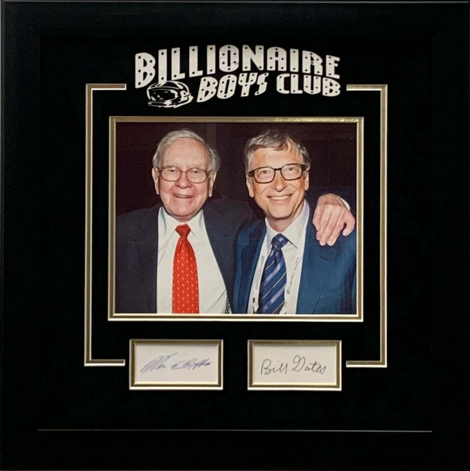 Warren Buffett Bill Gates Rare Signed Autograph 19x19 Framed Photo Display JSA Warren Buffett Bill Gates Rare Signed Autograph 19x19 Framed Photo Display JSA