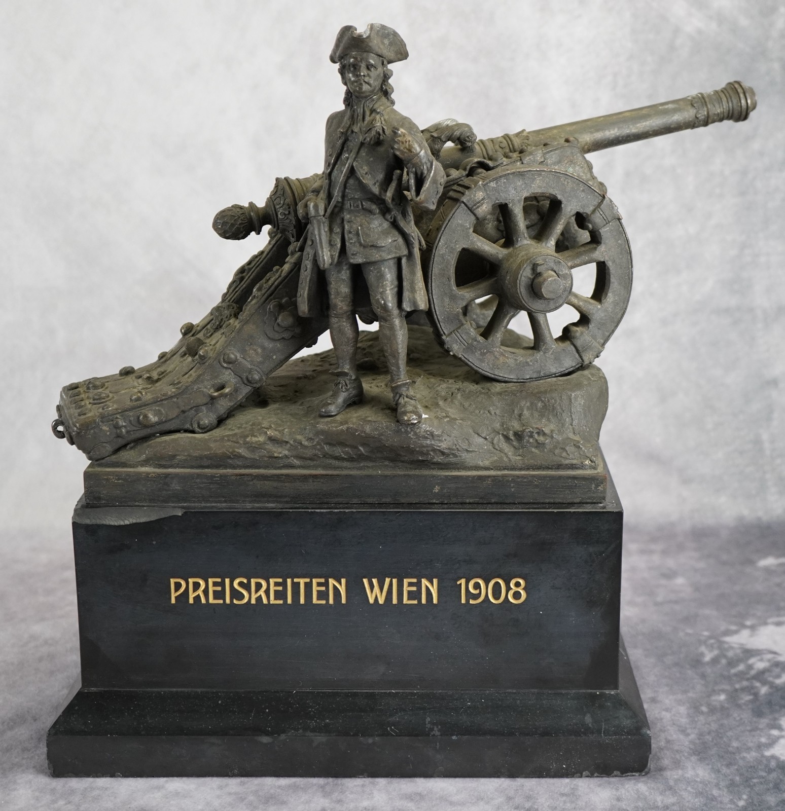 WW1 German Preisreiten Wein 1908 Bronze Statue Carl Kauba military Austrian Army