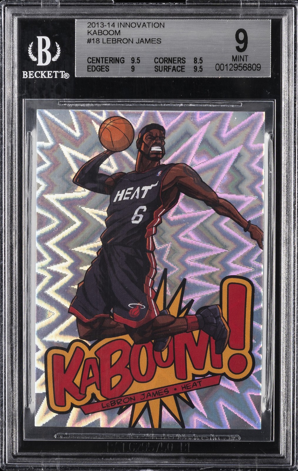 2013-14 PANINI INNOVATION KABOOM #18 LEBRON JAMES BGS 9