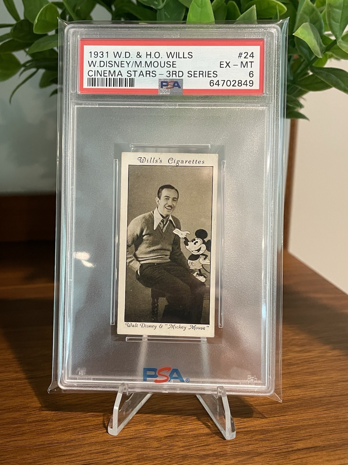 1931 Wills Cinema Stars Walt Disney Mickey Mouse Vintage Rookie PSA6 1931 Wills Cinema Stars Walt Disney Mickey Mouse Vintage Rookie PSA6