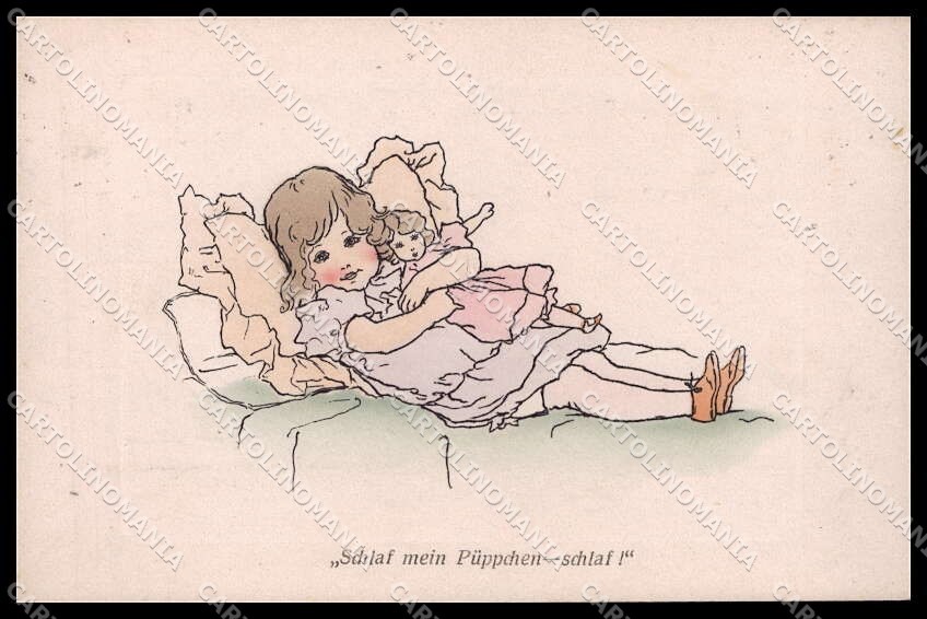 Illustratori Artist Signed Raphael Kirchner ? Girl Doll Maissner Buch pc ZG7639