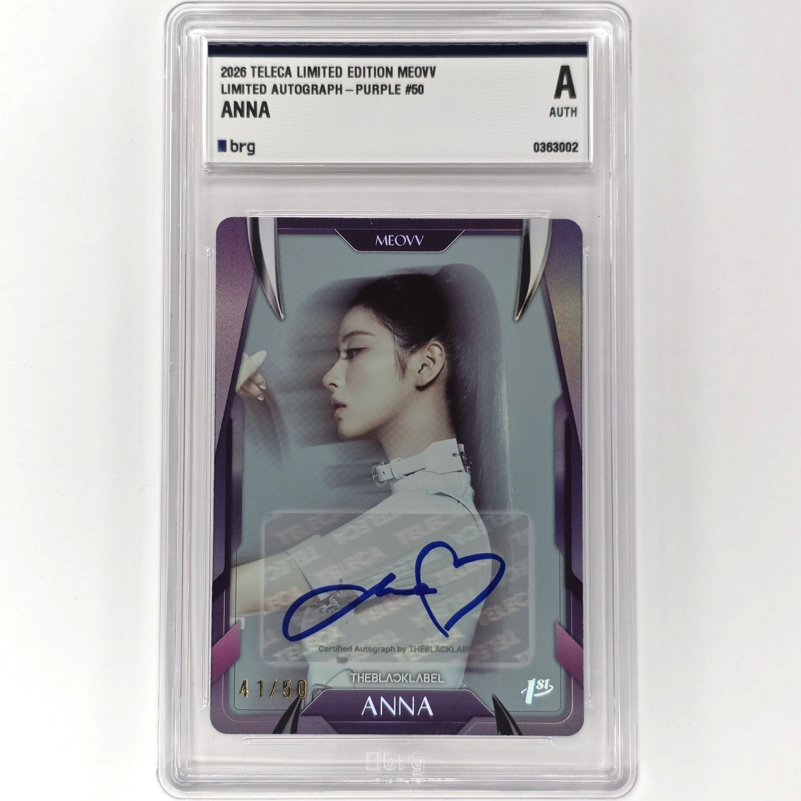 2026 Teleca Limited Edition Meovv Anna Serial #/50 Auto Autograph BRG LAU Auth 2026 Teleca Limited Edition Meovv Anna Serial #/50 Auto Autograph BRG LAU Auth