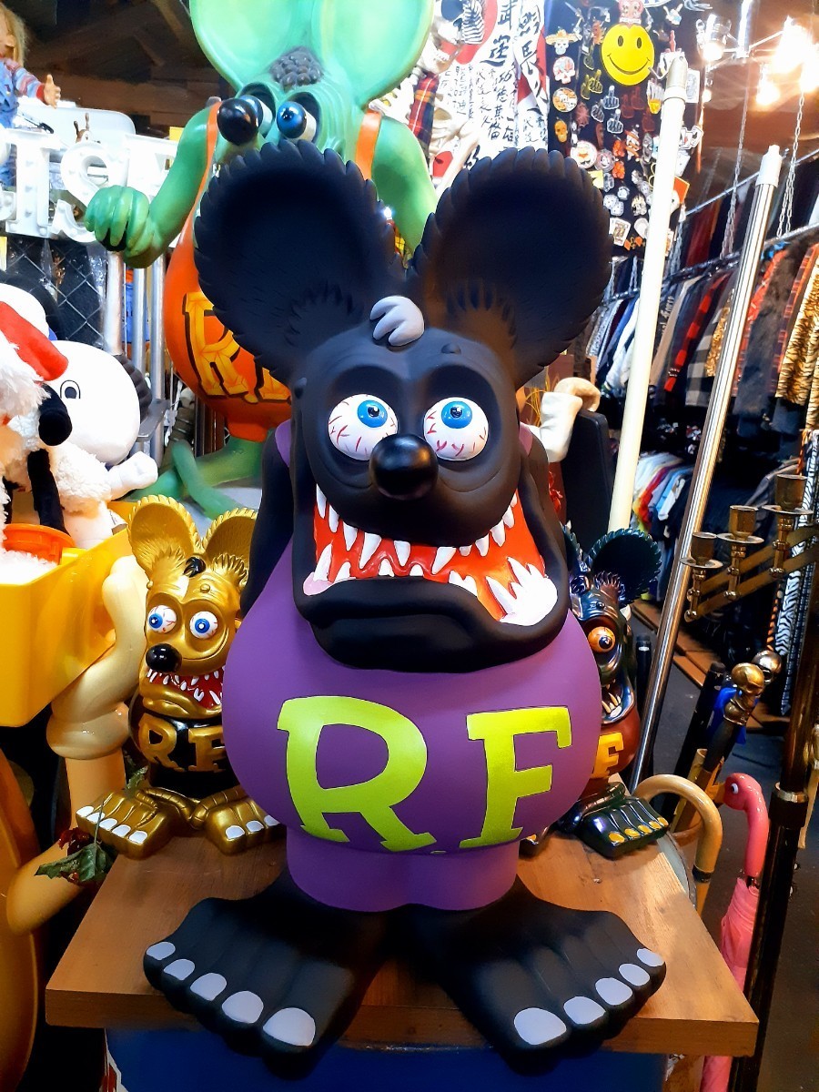 Rat Fink Jumbo 24 Inch Coin Bank Figure Purple Black Statue Mooneyes Ed Roth JP