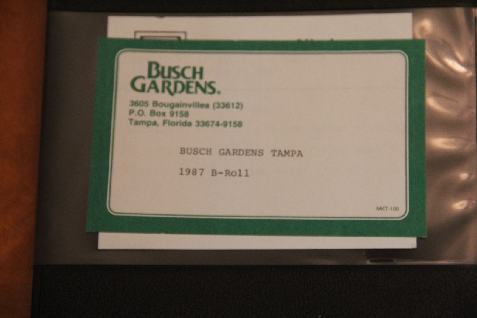Busch Gardens Master Tape B-Roll Video From 1987 with Letter VERY RARE Collector Busch Gardens Master Tape B-Roll Video From 1987 with Letter VERY RARE Collector