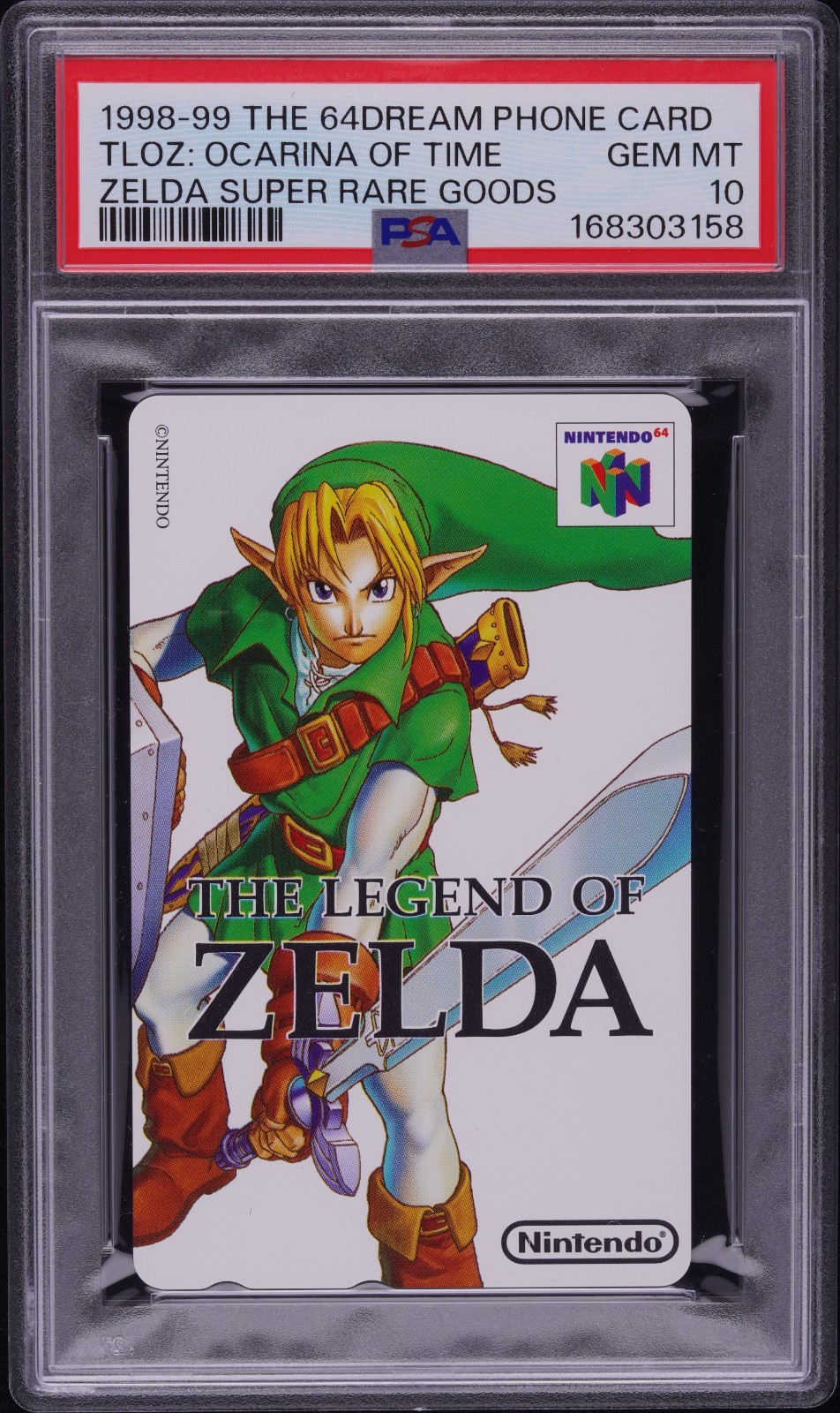 1998-99 64Dream Zelda Ocarina Of Time Link Phone Card PSA 10 - *ONLY 10 COPIES* 1998-99 64Dream Zelda Ocarina Of Time Link Phone Card PSA 10 - *ONLY 10 COPIES*