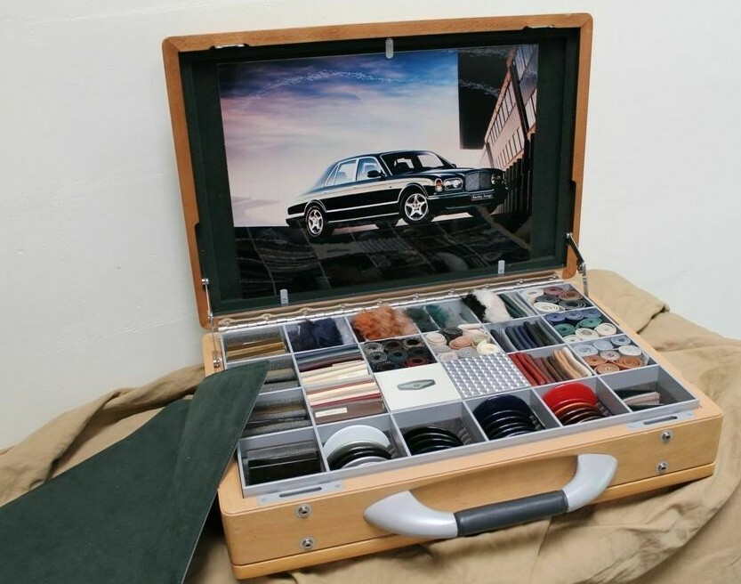 ROLLS-ROYCE & BENTLEY Dealer sample box colour, leather, trim samples in case ROLLS-ROYCE & BENTLEY Dealer sample box colour, leather, trim samples in case