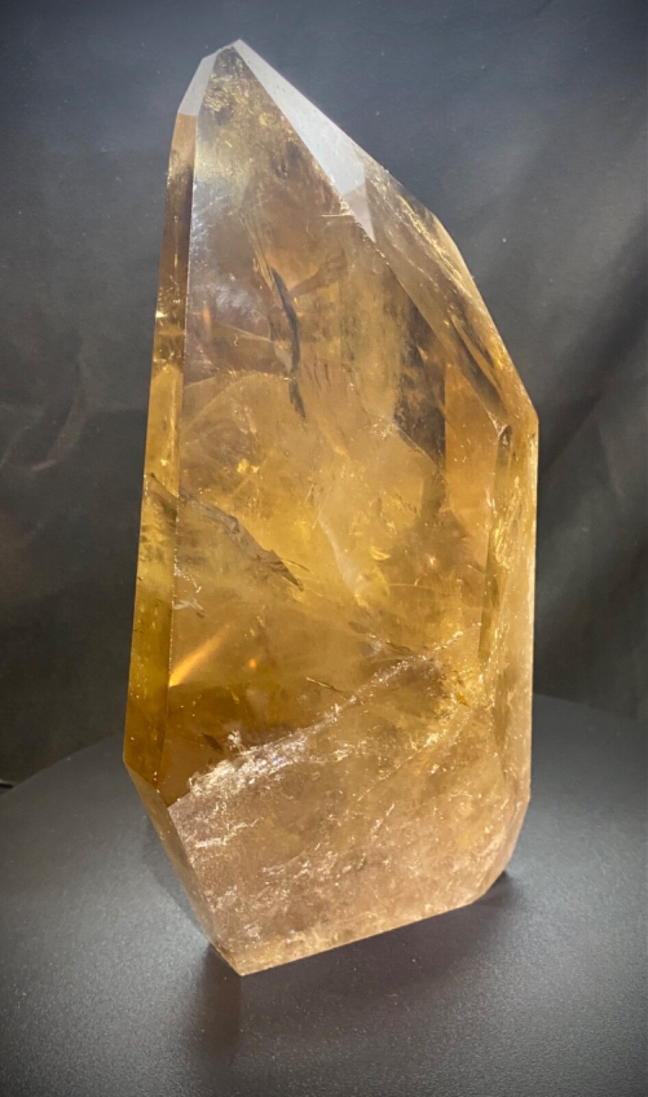 Fantastic Giant Smoky Citrine Faceted Freeform 2.7kg/5lbs15oz 9 inches tall
