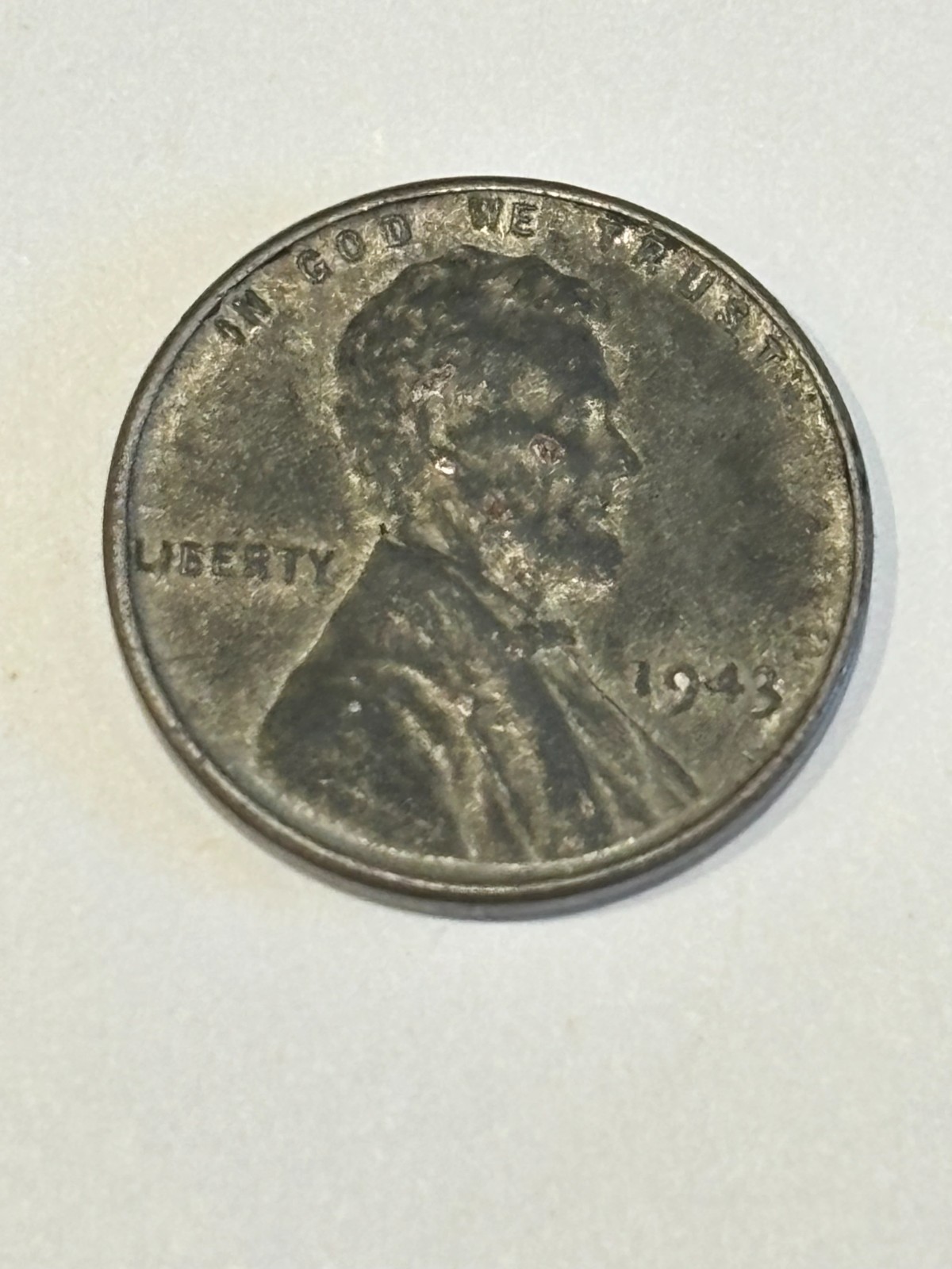 1943 1C Lincoln Cent Steel Wheat Penny No Mint Mark 1943 1C Lincoln Cent Steel Wheat Penny No Mint Mark