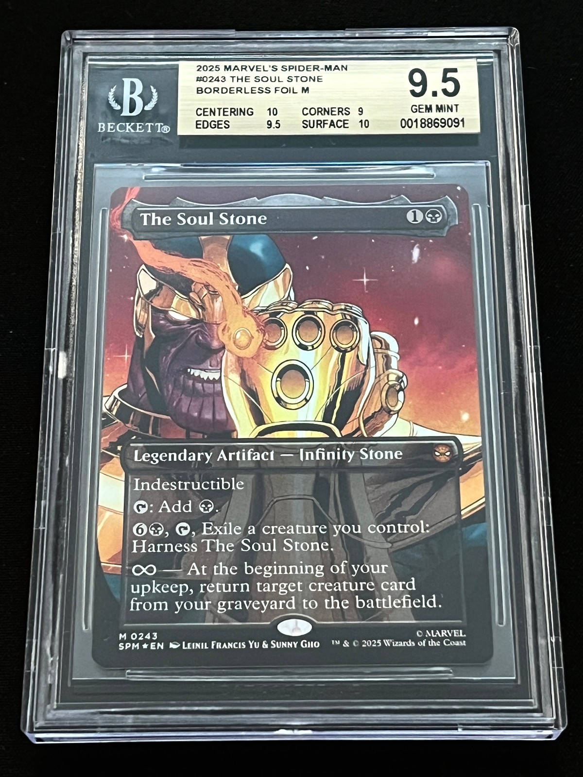 MTG Marvel's Spider-Man The Soul Stone Borderless Foil 0243 BGS 9.5