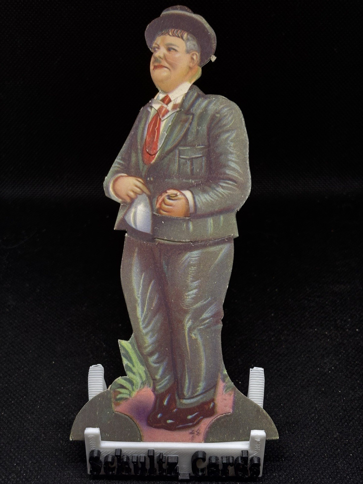 VERY RARE : AMATLLER chocolate Spanish 1927 die cut trade card OLIVER HARDY VERY RARE : AMATLLER chocolate Spanish 1927 die cut trade card OLIVER HARDY