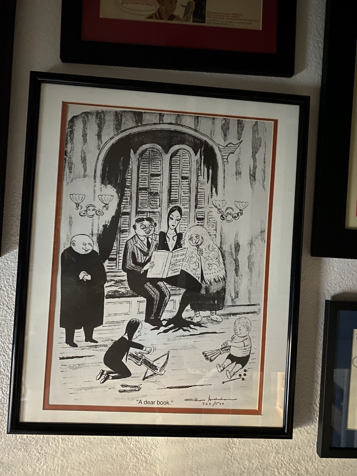 Signed Charles Addams Addams Family Limited Edition Lithograph Wednesday
