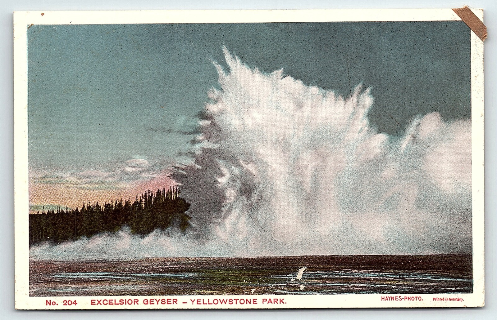 c1915 YELLOWSTONE NATIONAL PARK WY EXCELSIOR GEYSER HAYNES-PHOTO POSTCARD P5146 c1915 YELLOWSTONE NATIONAL PARK WY EXCELSIOR GEYSER HAYNES-PHOTO POSTCARD P5146