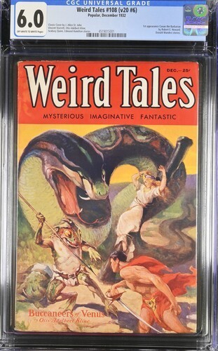 Weird Tales December 1932. First appearance of Conan , CGC 6.0 Weird Tales December 1932. First appearance of Conan , CGC 6.0