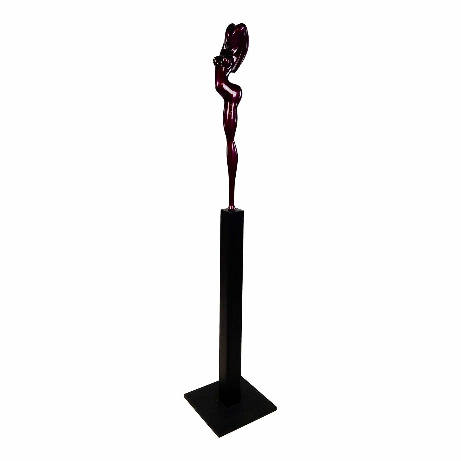 Paul Braslow -Voluptuous Aphroditis in Purple-Enameled Bronze Sculpture