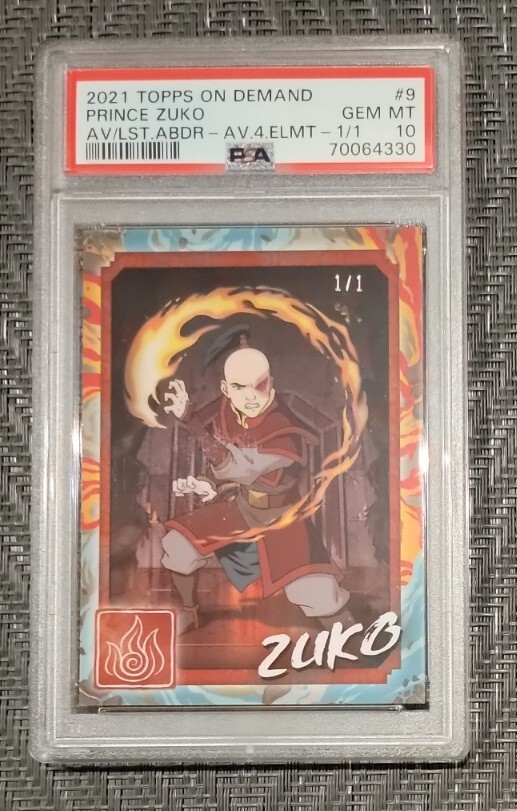 2021 Topps On Demand Avatar The Last Airbender Zuko 4 Elements 1/1