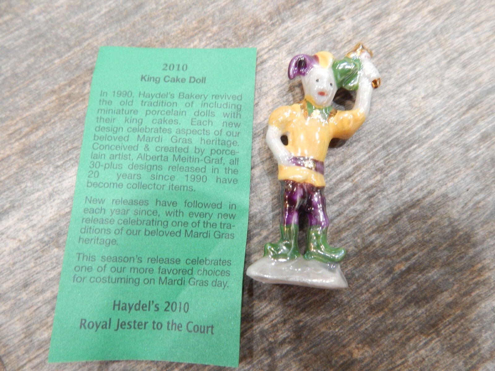 NEW Haydel's Artist Proof King Cake Doll 2010 Royal Jester to the Court NOLA NEW Haydel's Artist Proof King Cake Doll 2010 Royal Jester to the Court NOLA
