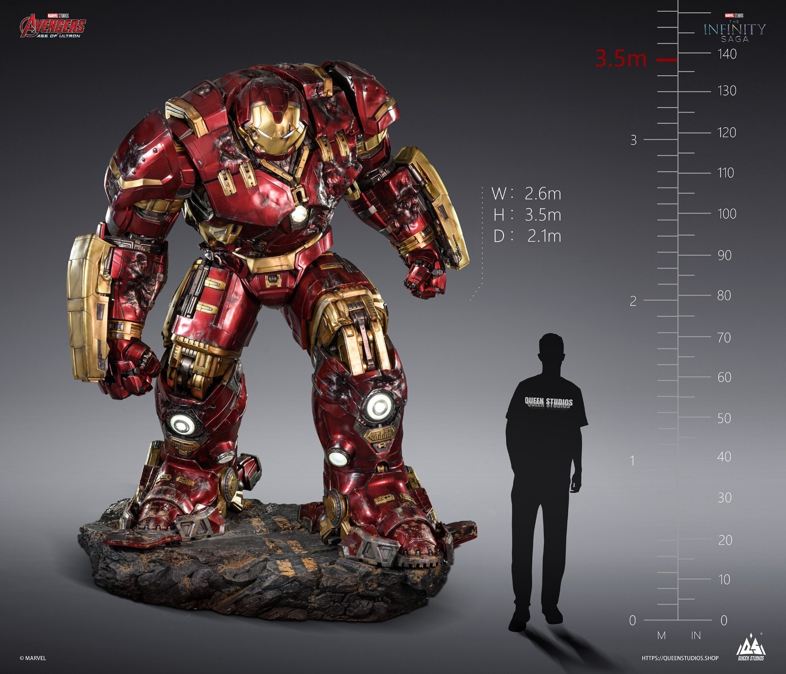 QUEEN STUDIOS Iron Man Mark 44 1/1 Full Body Portrait IN STOCK QUEEN STUDIOS Iron Man Mark 44 1/1 Full Body Portrait IN STOCK