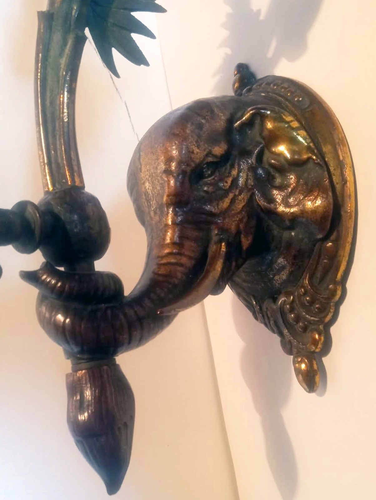 antique sconces wall mount bronze Pair with fabulous elephant head designs antique sconces wall mount bronze Pair with fabulous elephant head designs