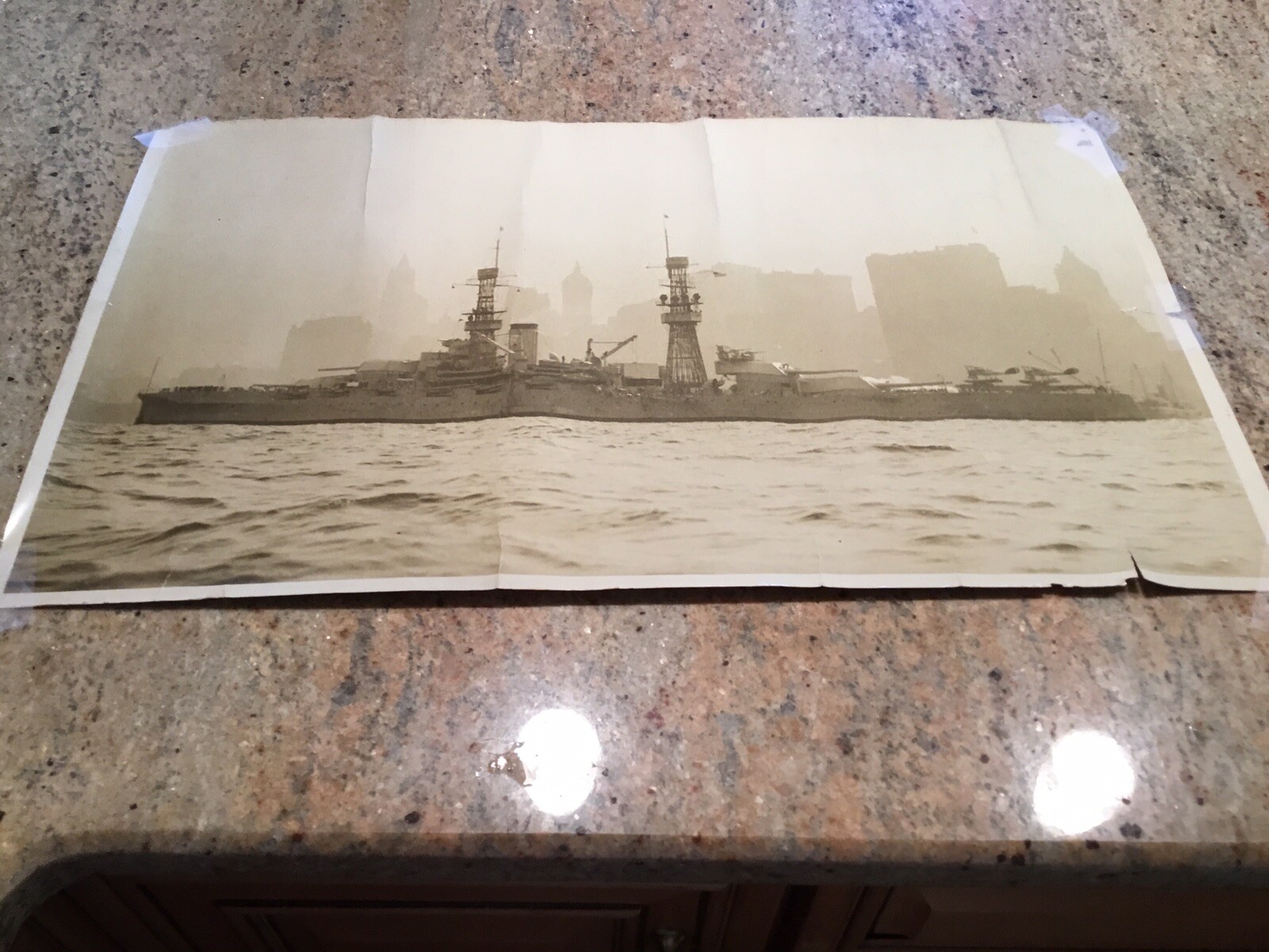 Original Photo Of U.S.S. Arizona. 20x12” Original Photo Of U.S.S. Arizona. 20x12”