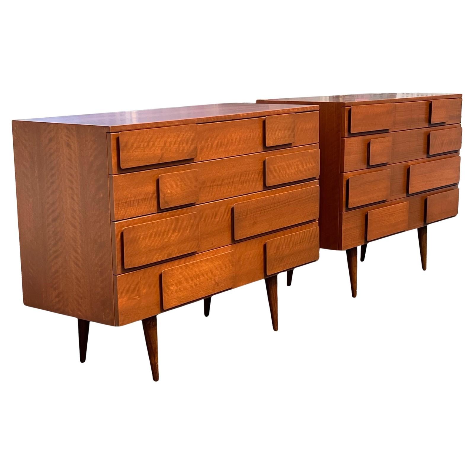 A Pair of Vintage Gio Ponti Dressers For Singer& Sons Ca 1950s A Pair of Vintage Gio Ponti Dressers For Singer& Sons Ca 1950s