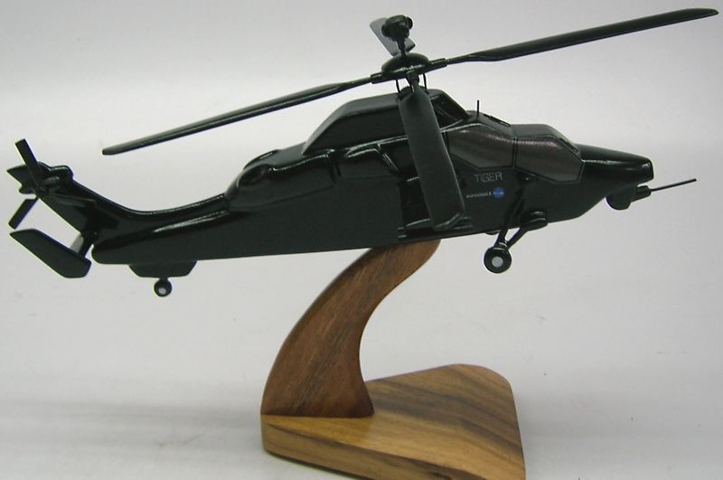 Eurocopter PAH-2 Tiger Helicopter Wood Model Replica Small 