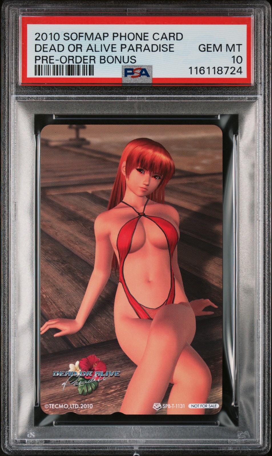 2010 SOFMAP PHONE CARD PRE-ORDER BONUS DEAD OR ALIVE PARADISE PSA 10
