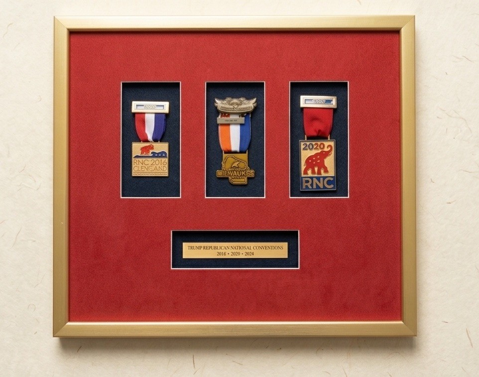 UNBELIEVABLE Authentic VIP President Donald J Trump Complete RNC Medal Set MAGA UNBELIEVABLE Authentic VIP President Donald J Trump Complete RNC Medal Set MAGA