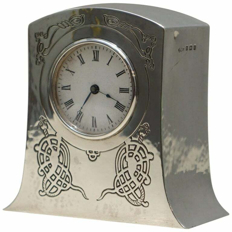 SOLID STERLING SILVER LIBERTY'S LONDON 1915 MINIATURE CARRIAGE CLOCK TUDRIC FEEL SOLID STERLING SILVER LIBERTY'S LONDON 1915 MINIATURE CARRIAGE CLOCK TUDRIC FEEL