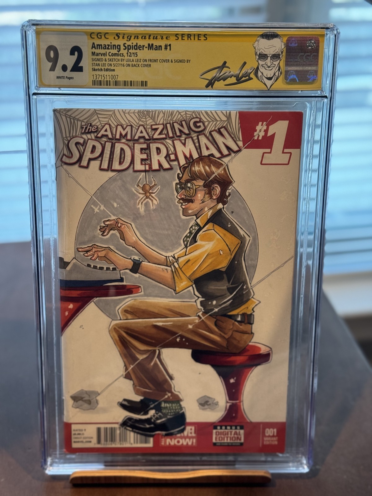 Amazing Spider-Man #1 CGC Stan Lee SIGNED YOUNG STAN TYPEWRITER HOMAGE MARVEL