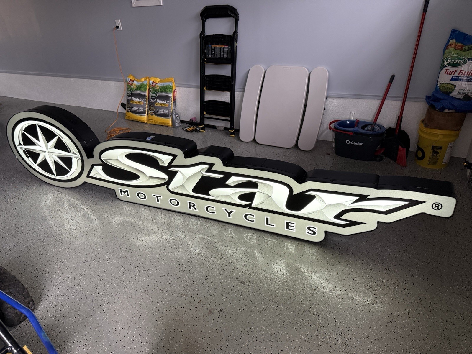 Yamaha Star Motorcycles Illuminated Dealership Sign Advertisement Vintage