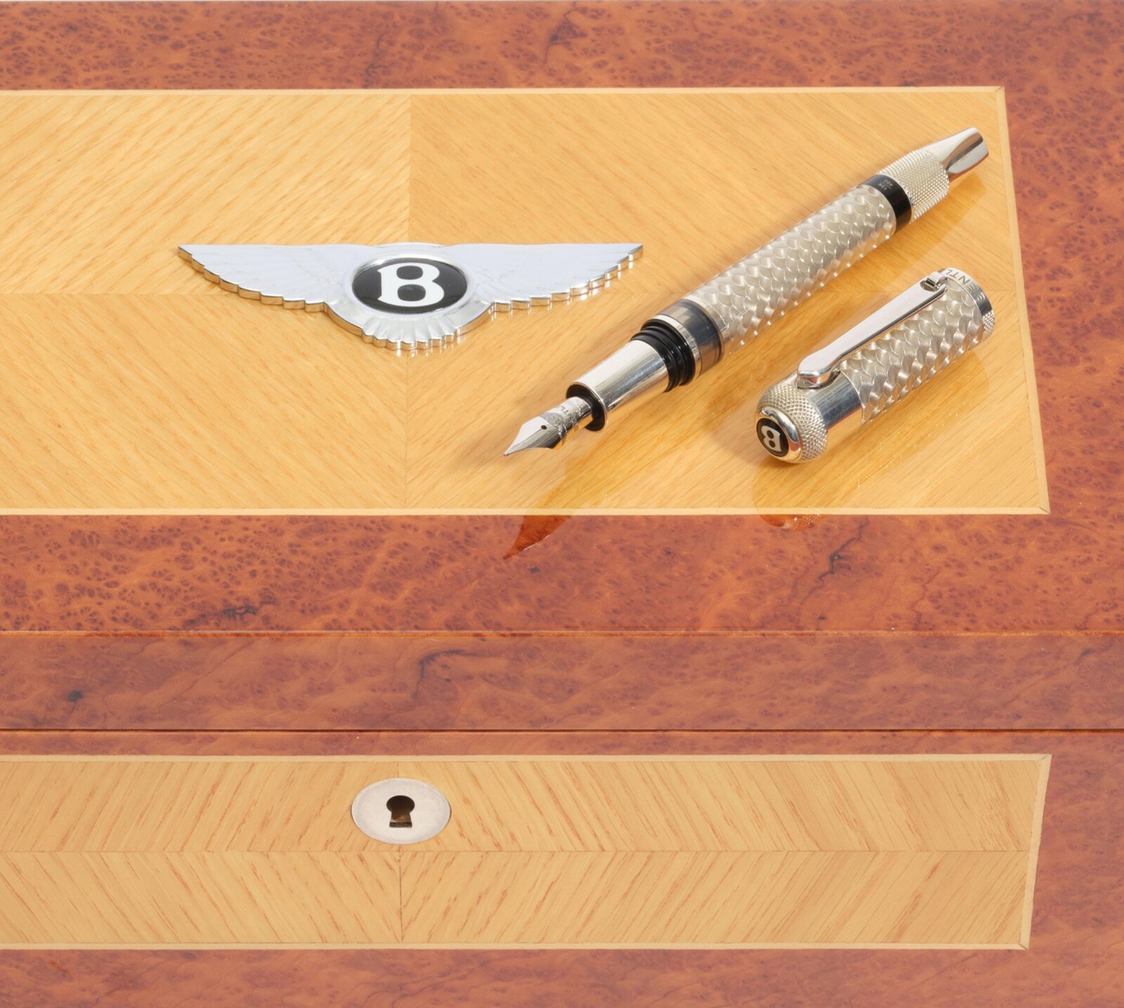 Tibaldi Bentley Crewe Limited Edition Sterling Silver Fountain Pen, Broad - 2006 Tibaldi Bentley Crewe Limited Edition Sterling Silver Fountain Pen, Broad - 2006