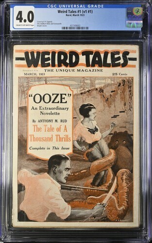Weird Tales 1923 March, #1. Second highest on CGC census. Pulp Weird Tales 1923 March, #1. Second highest on CGC census. Pulp