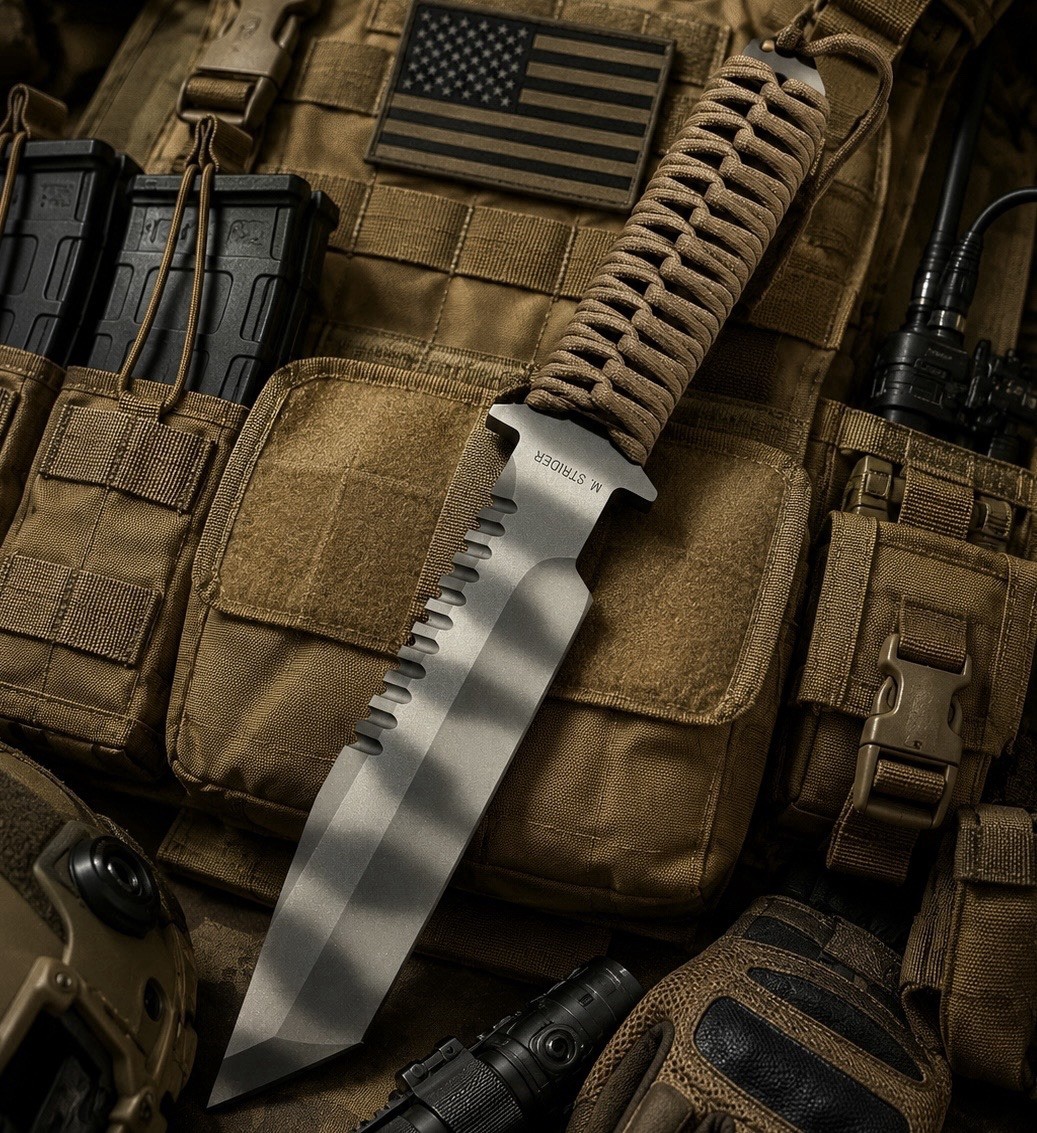 Strider Knives BT-SS Tanto - Cord Wrapped / CPM154 Blade, Mick Strider Strider Knives BT-SS Tanto - Cord Wrapped / CPM154 Blade, Mick Strider