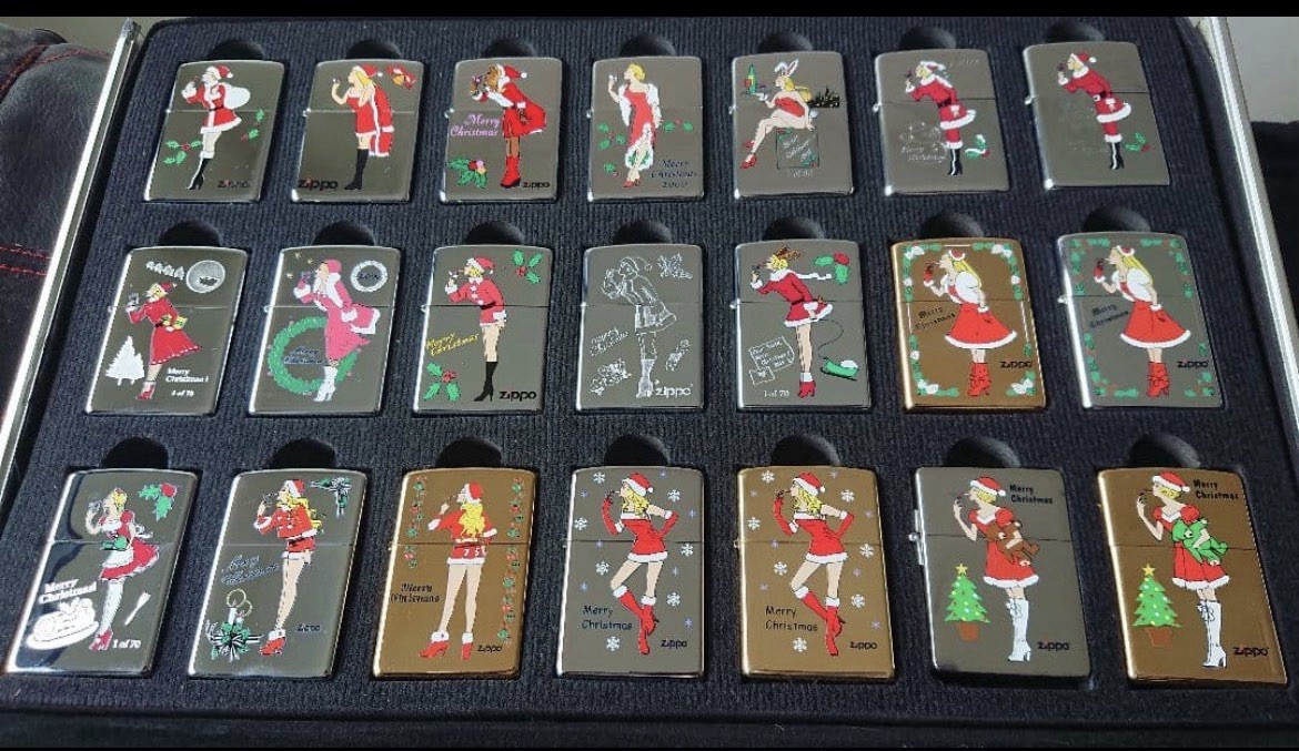 Zippo Oil Lighter ZIPPO X'mas Windy 1995-2009 Set of 21