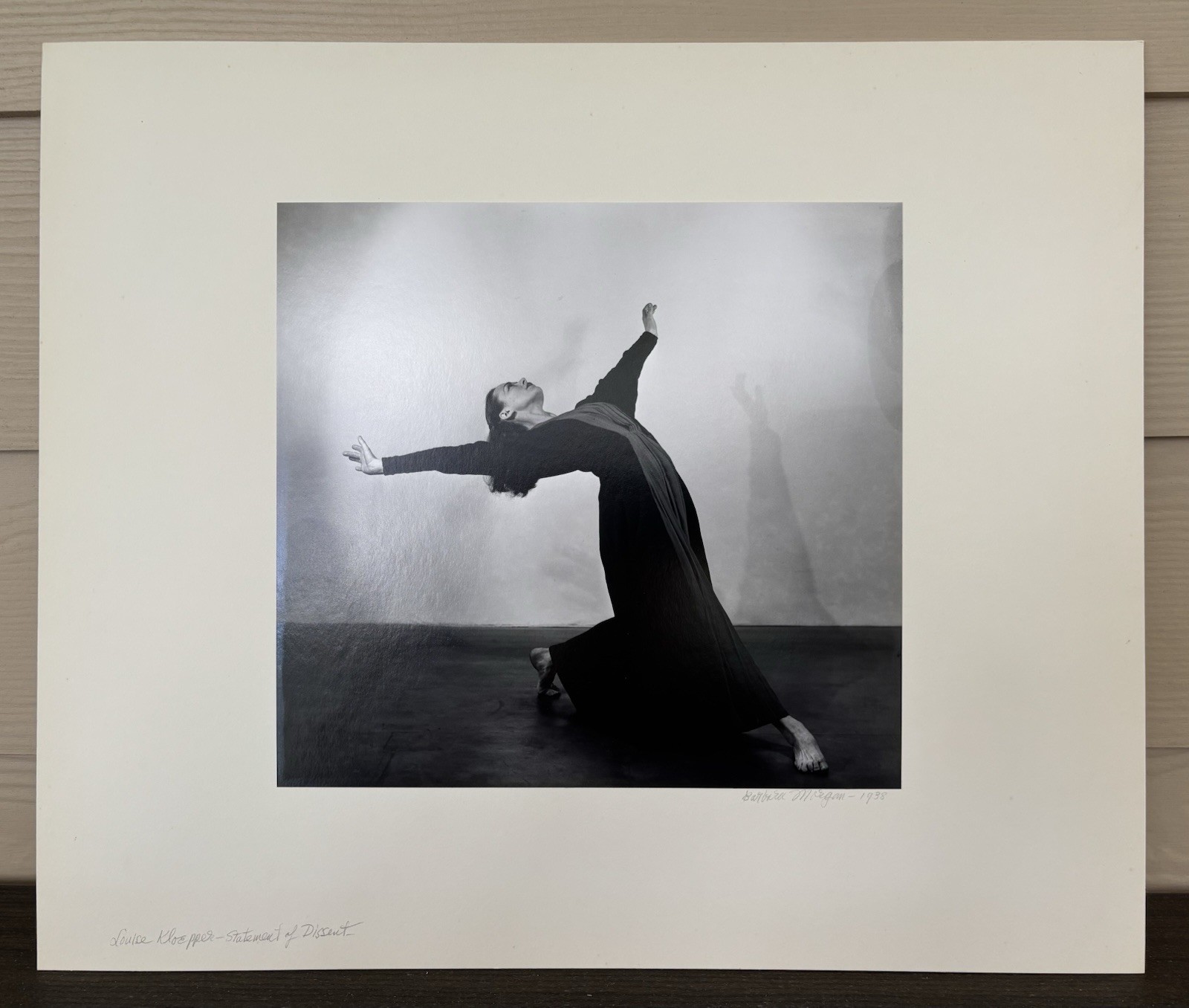 Barbara Morgan Silver Gelatin Photograph “Louise Kloepper Statement of Dissent” Barbara Morgan Silver Gelatin Photograph “Louise Kloepper Statement of Dissent”
