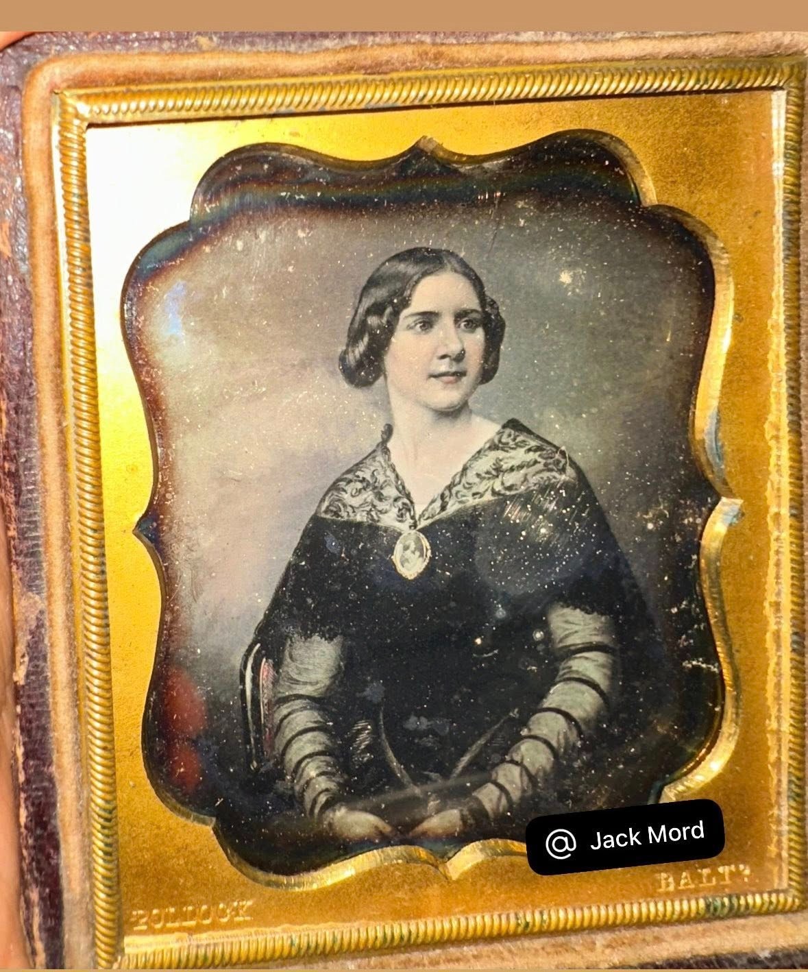 Rare 1/6 Daguerreotype of Opera Singer JENNY LIND by Pollock Baltimore