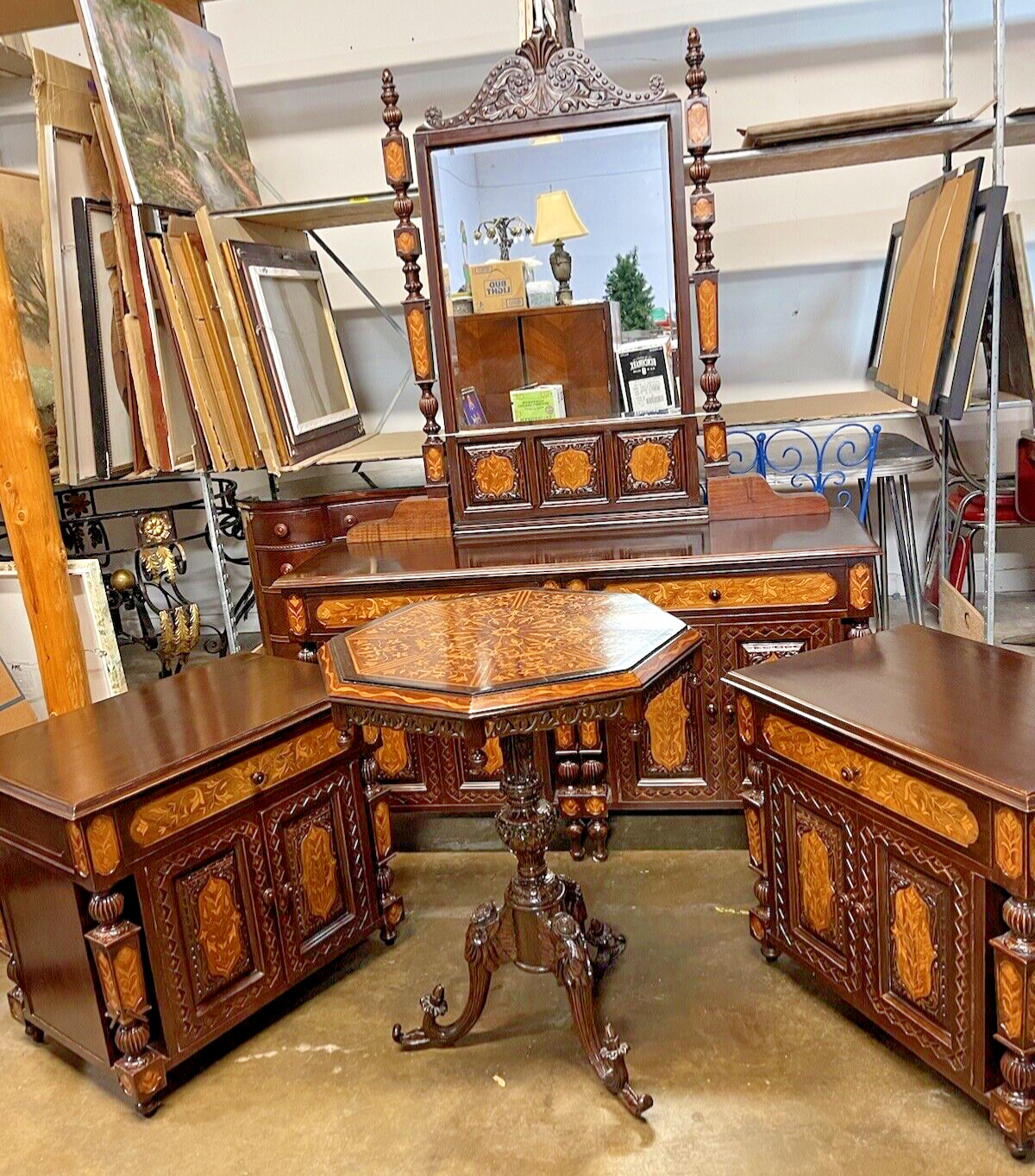 Vintage Marquetry Inlay Bedroom Suits Vintage Marquetry Inlay Bedroom Suits