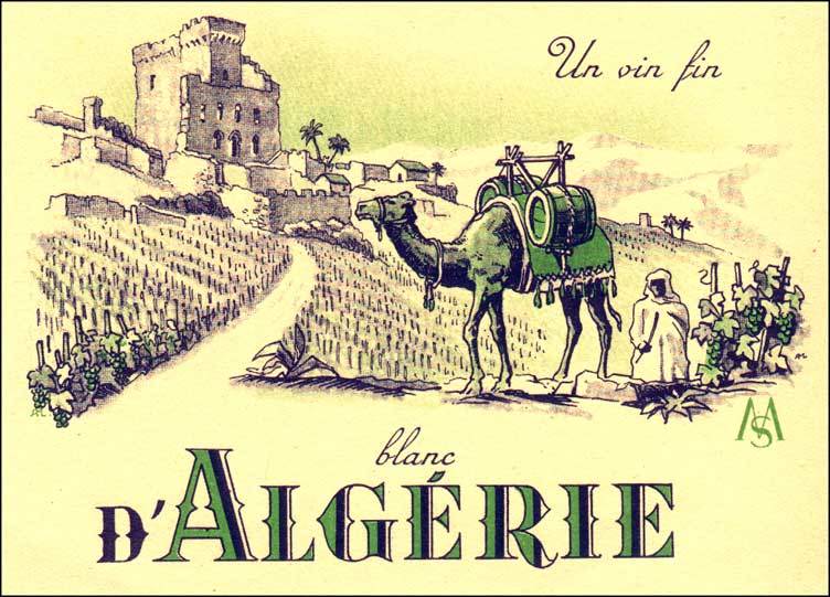1000 (ONE THOUSAND) SPECTACULAR ALGERIA WHITE WINE LABELS of the 1950's 1000 (ONE THOUSAND) SPECTACULAR ALGERIA WHITE WINE LABELS of the 1950's